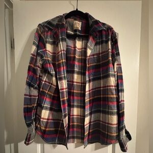 American Eagle Outfitters Plaid Button Down Shirt - Red, Blue, White